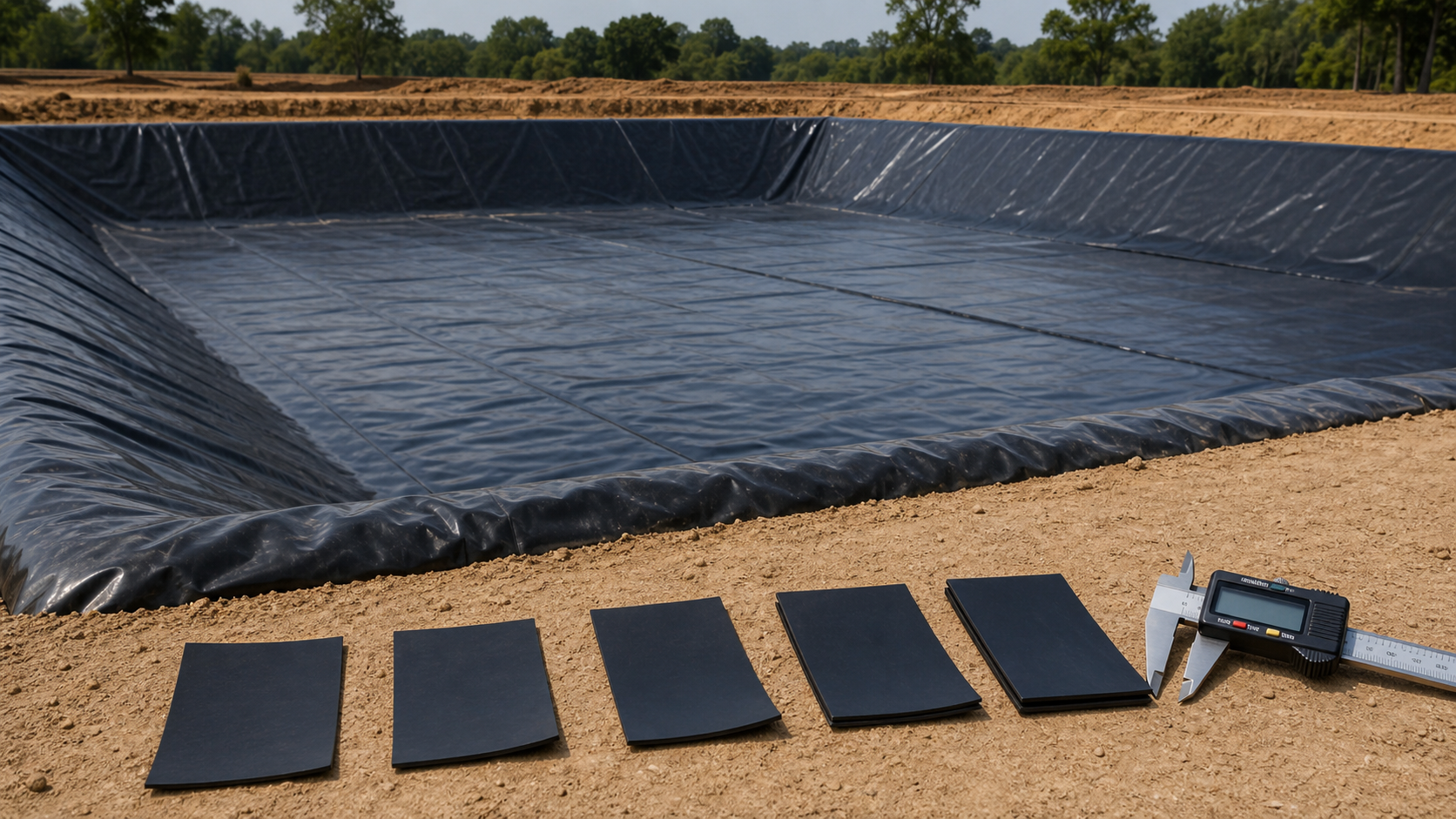 HDPE геомембрана для пруда и образцы различной толщины